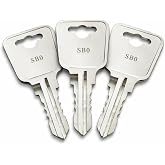 3-Pack SB3 Keys for Sentry Safe and Fire Boxes, Compatible with Sentry Safes, Cut to Key Code SB0&ndash;SB9