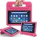 AVAWO Shock Proof Case for Fire HD 8 2017/2018 (Previous Generation)- Kids Shockproof Convertible Handle Light Weight Protective Case for Fire HD 8-inch (7th/8th Generation, 2017/2018 Release), Rose