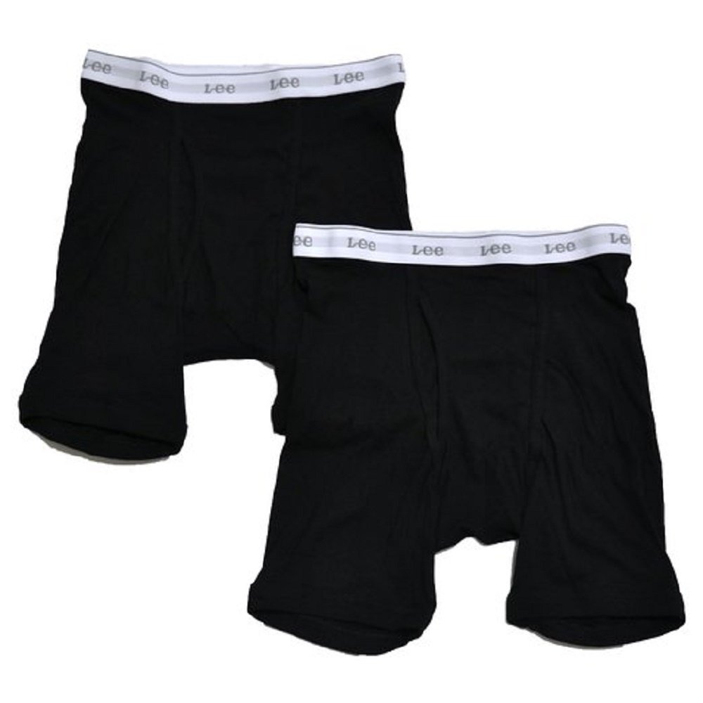 Buy Lee Men's Boxer Briefs Tag Free Underwear 100 Cotton Pack of 2