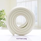 SXCtech - 6.5 FT Extra Wide And Thick Safe Edge and Corner Cushion Guard. Baby And Child Proof Table And Furniture Safety Protection (Ivory White)