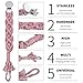 Handmade Pacifier Clip Baby Pacifier Holder for Boys and Girls, Teething Straps Unisex Design, Smoother Clip 100% Handmade Braided, 3 Pack, Easy to Use