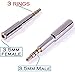 Josi Minea x3 Pcs 3.5mm Gold Audio Jack Extender Headphone Adapter with Gold Plated 4-Pole Connectors for Apple iPhone 6/6S/6+/5S/SE Samsung Galaxy S9/S8/S7/S6/S5 Most Smartphones & Tablets [ 3 Pack ]