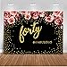 Mocsicka Forty Birthday Party Background Black Backdrop Gold Dots Adorn The Background for Photographic Photography Video Backdrops