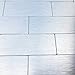 Art3d Peel and Stick Metal Backsplash Tile for Kitchen/Bathroom, Brush Silver Alumimium