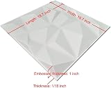 Art3d Textures 3D Wall Panels Diamond Design 32 Sq Ft White 19.7 x 19.7 in view 8