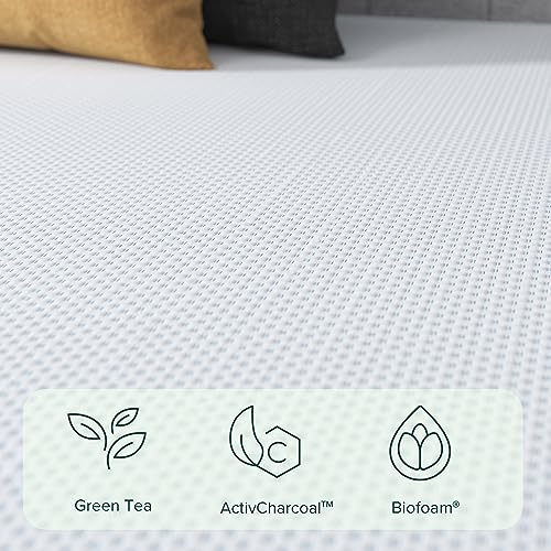 ZINUS 12 Inch Green Tea Cooling Gel Memory Foam Mattress, Fiberglass
