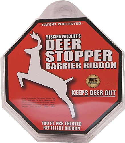 Messina Wildlife DB-R-100 Deer Stopper 100' Barrier Ribbon, 4.8 oz., Organic, Red