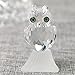 H&D Clear Crystal Owl Figurine Collection Paperweight Table Centerpiece Ornament