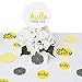 Big Dot of Happiness Hello Little One - Yellow and Gray - Neutral Baby Shower Giant Circle Confetti - Party Decorations - Large Confetti - 27 Count