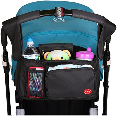 Universal Stroller Organizer Bag for baby strollers / Stroller By Kidsy(TM) Incredibly Convenient, Practical Top Line Quality Storage Bag For Enjoyable, Hassle Free Walks With Your Baby!