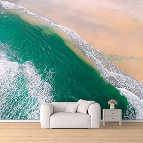 Wall Mural Romantic Beach Removable Wallpaper Wall Sticker for Bedroom Living Room - 66x96 inches