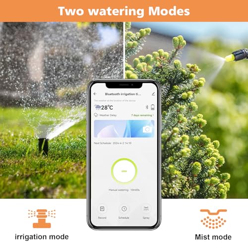 Johgee WiFi Watering Timer, Automatic Watering Timer with WiFi Hub, APP and Voice Control, Programmable Irrigation Timer and Remote Watering for Garden, Lawn