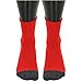 adidas Kids-Boy's/Girl's Cushioned Crew Socks (6-Pair), Scarlet/Onyx/Blue/Black Marl/Light Onyx/Black, Large
