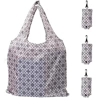 HOLYLUCK Set of 3 Reusable Grocery Bags,Heavy Duty Foldable Shopping Tote Bag, Holds Up To 42 lbs - Maze