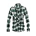Allegra K Men Big and Tall Plaids Flannel Shirt w Flap Pockets