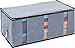 1Storage Charcoal Fiber Clothing Organizer Bag, 3Cells, Carry Handles, Grey 902-19
