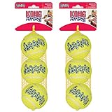 KONG Air Dog Squeakair Dog Toy Tennis Balls, Medium, 6-Balls