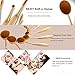 10pcs Professional Oval Brush Set NESTLING Multipurpose Toothbrush Makeup Brushes Set Super Nice Rose Gold