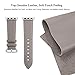 SWEES Leather Band Compatible for iWatch 38mm 40mm, Genuine Leather Replacement Strap Rose Gold Buckle Compatible iWatch Series 6 5 4 3 2 1 Sports & Edition Women And Men, Classic Gray