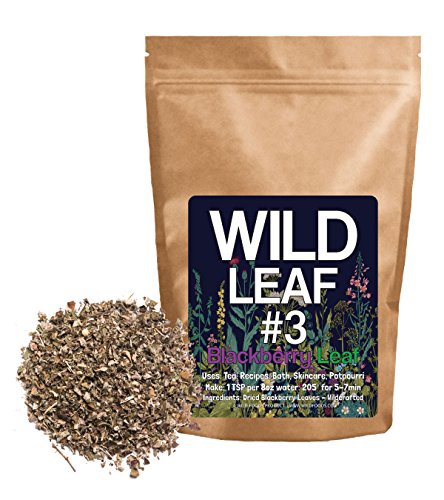 Dried Blackberry Leaf #3 Wild Leaf by Wild Foods Dried Herbal Leaves for Tea, Cooking, Infusions, Skincare, Wildcrafted (4 ounce)