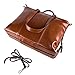 S-ZONE 3-Way Women Genuine Leather Shoulder Bag Work Tote Handbag