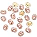 30Pcs Crystal Rhinestones Sewing on, Premium Rose Gold Flatback Beads Buttons with Bling Diamonds, DIY Crafts Gems for Clothing, Bags, Shoes, Dress, Wedding Party Decoration (Oval Rose Gold)