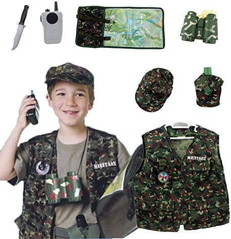 OUBEI Kids Role Play Costume Set Leaning Pretend Halloween Costume and Assessories,3-7 Years