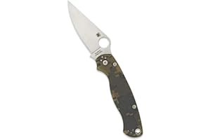 Spyderco Para Military 2 Folding Pocket Knife with 3.4" CPM S45VN Steel Blade and G-10 Handle - EDC Knife for Men and Women, Perfect for Hunting, Tactical, Camping, Survival - PlainEdge - C81GPCMO2