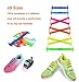 Joyshare No Tie Shoelaces for Kids and Adults, Waterproof Silicon Flat Elastic Athletic Running Shoe Laces with Multicolor for Sneaker Boots Board Shoes and Casual Shoes (Black+White, 36pcs)