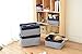 Basket for Organizing Cube Stgorage Bin - Fabric Storage Cubes Collapsible Baskets for Shelves with Rope, Bins for Organization Cloth Toy Decorative Laundry 16(L) x 12(W) x 12(H) inch