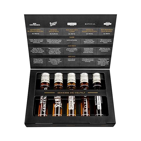 Sierra Madre Tasting Kits Premium Rum Tasting Set Enthält 5 beliebte Rums 50ML pro Flasche Ideal als Geschenk – Bild 3