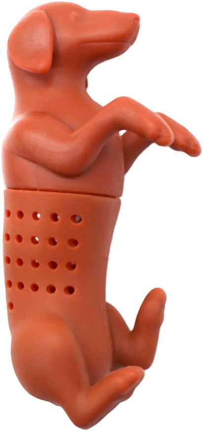 Dog Tea Infuser,Xloey Hot Dog Silicone Tea Strainers for Loose Tea (dog)