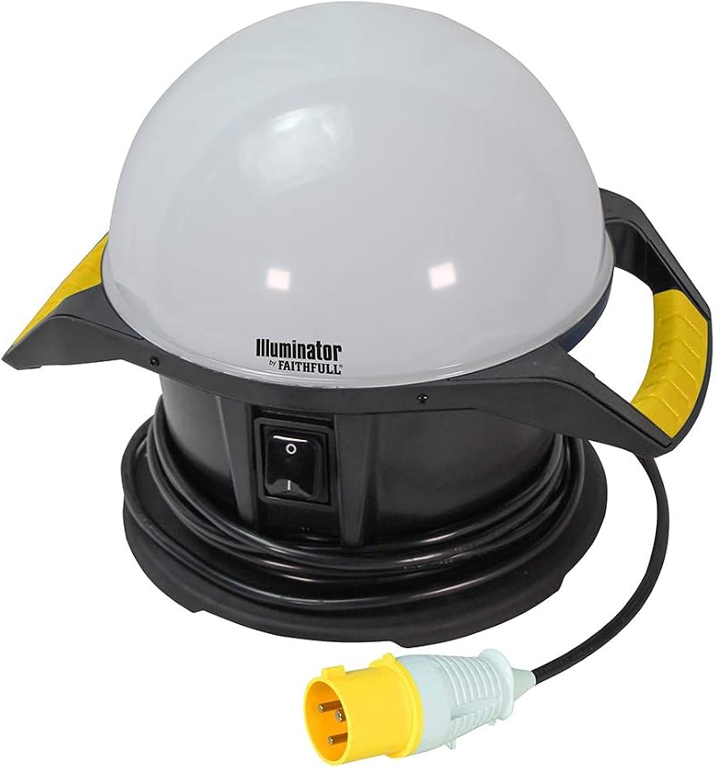 Faithfull Illuminator 50W LED Work Light 4000Lm 110V PTO Socket 5M Cable
