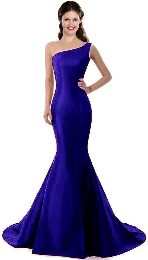 COLOREDRESS Color E Dress Design Brief Elegant Mermaid One-Shoulder Evening Dress