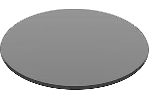 TANSOLE 24" Tempered Glass Table Top Black 1/4" Thick Round Polished Edge Glass Table Top Multipurpose Countertop for Home Office Bar