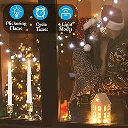 Homemory 9 Pcs Flameless Window Candles with Remote