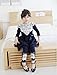 EGELEXY Girls Toddler Princess Long Sleeve Tulle Tutu Mini Dress 3/4T Blue