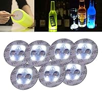 LED Coaster,Light Up Coasters,LED Bottle Lights,Bottle Glorifier,LED Sticker Coaster Discs Light Up for Drinks,Flash Light Up Cup Coaster Flashing Shots Light