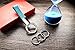 Mehr Classic Leather Key Chain | Elegant, Timeless, Multi-Ring Keychain & Key Rings (Turquoise Blue)