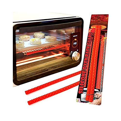 DZTZ Oven Rack Shields, Touch-Free Silicone Oven Edge Guards Heat Resistant Insulation Sleeve, Stove Toaster Ovens Edge Protector, Protect Against Burns and Scars (Red) - Thumbnail 7
