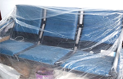 KINGORIGIN 10 Piece Drop Cloth Sheet,plastic drop cloth,for paint rollers,painters 9x12Feet 90004A