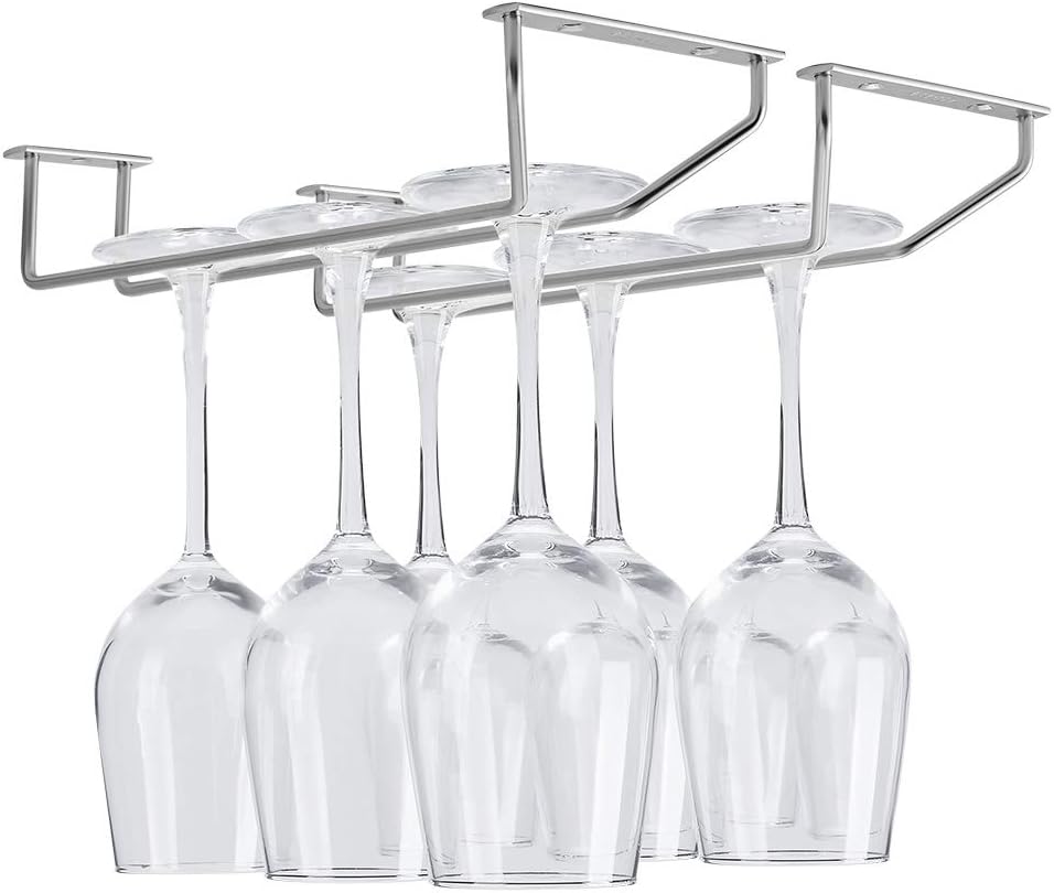 Best Wine Glass Rack Under Cabinet Single Row