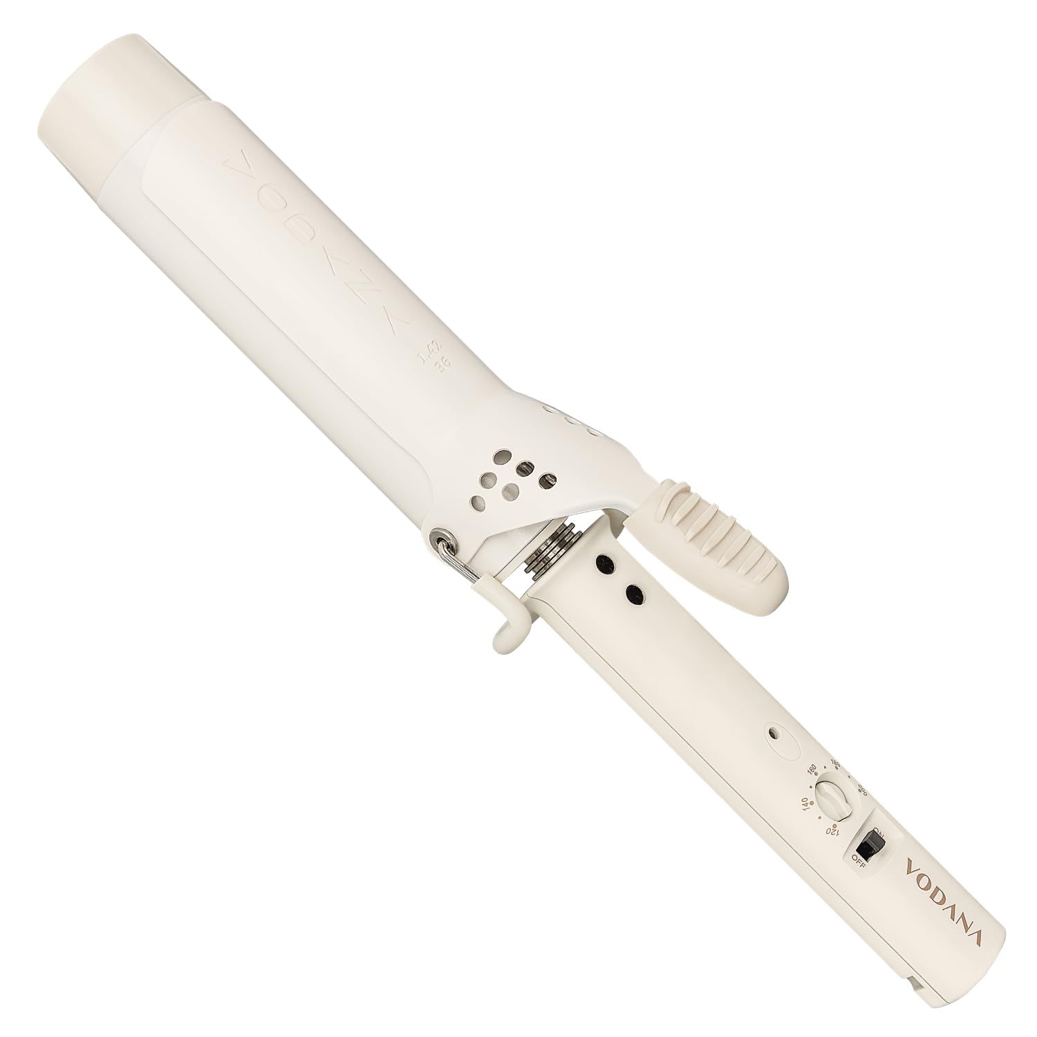 Photo 1 of VODANA Professional GlamWave Ceramic Curling Iron, Long-Lasting Natural Curls, Instant Heat, Hair Curler, Curling Wand, Available in USA (1.4 inch, Ivory)