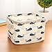 Foldable Mini Square Storage, Htgtai Natural Linen & Cotton Fabric Bins Baskets Organizers for Shelves & Desks#3