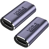 100W USB C Female to Female Adapter (2 Pack), USB Type C Coupler Extender | Compatible with Thunderbolt 4/3, Support up to 40Gbps Data Transfer and 8K@60Hz Video