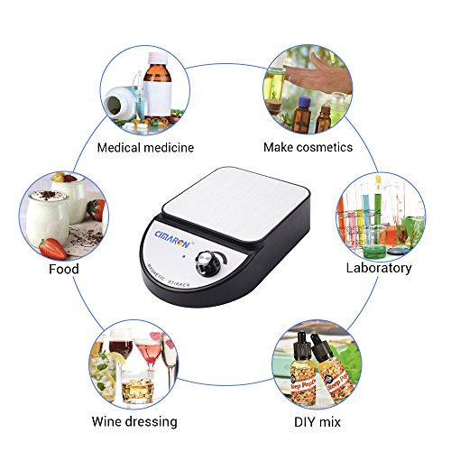 Mookis Magnetic Stirrer Mixer Hot Plate with Magnetic Lab Stirrer Bar 3500 rmp Max Stirring Capacity
