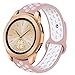 VIGOSS Compatible Galaxy 42mm Watch Band/Galaxy Active 40mm Watch Bands - 20mm Silicone Strap Wristband for Samsung Galaxy Active 40mm Watch/Galaxy 42mm Watch R810 (Pink/White, S/M)