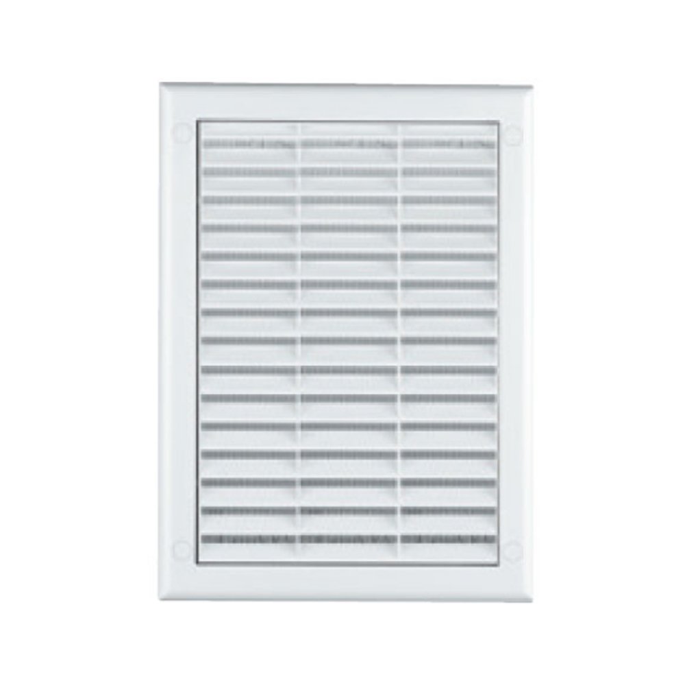 Air Vent Grille 190mm x 250mm with Adjustable Shutter and Fly Screen/Net/Mesh 7.5"" x 10" Hit & Miss Ventilation Cover Grid TK4
