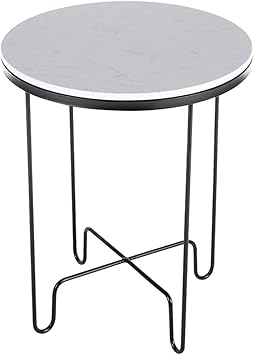 Amazon Com Family History Round Side Table Creative Metal Base