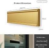 Letter Box Cover Brush Flap Draught Proof Gold Finish 293x77mm view 5
